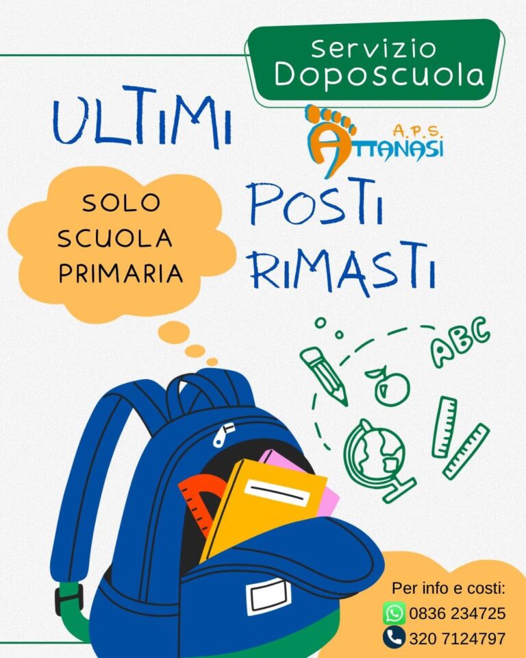 Servizio doposcuola scuola primaria Soleto Lecce
